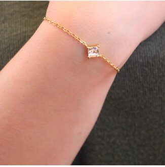 Calle armband - Oostenrijks kristal Wit & Goud