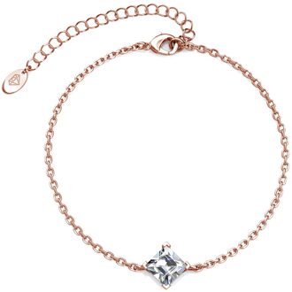 Calle Square Sets - Roségoud en kristal - One Size