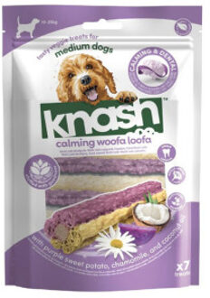 Calming Woofa Loofa Sticks met paarse zoete aardappel, kamille en kokosolie hondensnack 1 x 7 sticks