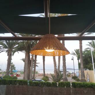 Calobra LED hanglamp met oplaadbare batterij licht hout