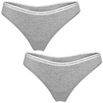 Calvin Klein 2 stuks One Cotton Stretch Thong Beige,Zwart,Grijs,Bruin,Versch.kleure/Patroon,Wit - Small,Medium,Large,X-Large