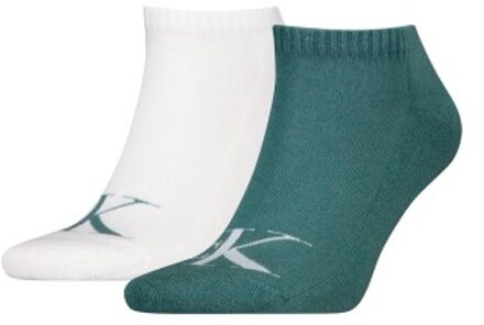 Calvin Klein 2 stuks Sneaker Monogram Socks Zwart,Grijs,Wit,Blauw,Versch.kleure/Patroon,Rood - Maat 39/42,Maat 43/46