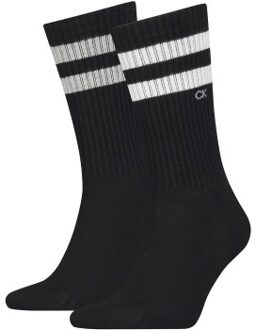 Calvin Klein 2 stuks Stripe Socks Zwart,Grijs,Wit,Blauw,Versch.kleure/Patroon - Maat 39/42,Maat 43/46