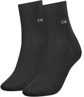 Calvin Klein 2 stuks Women Short Roll Top Sock * Actie * Beige,Zwart,Grijs,Roze - One Size