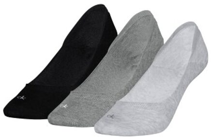 Calvin Klein 3 stuks Ballerina Socks for Woman Beige,Zwart,Grijs,Wit,Versch.kleure/Patroon,Blauw,Roze - Maat 35/38,Maat 39/42