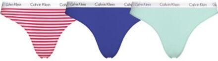 Calvin Klein 3 stuks Carousel Plus Briefs Versch.kleure/Patroon,Blauw,Groen - XX-Large,3XL