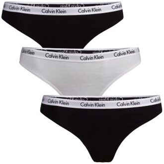 Calvin Klein 3 stuks Carousel Thongs Zwart,Versch.kleure/Patroon,Blauw,Groen,Roze,Grijs,Lila,Geel,Wit,Rood - X-Small,Small,Medium,Large,X-Large