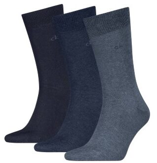 Calvin Klein 3 stuks Classic Socks For Men Zwart,Grijs,Versch.kleure/Patroon,Blauw - Maat 39/42,Maat 43/46