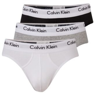 Calvin Klein 3 stuks Cotton Stretch Hip Brief Blauw,Zwart,Versch.kleure/Patroon,Wit,Grijs,Geel,Roze,Rood,Lila,Groen - X-Small,Small,Medium,Large,X-Large