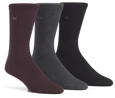 Calvin Klein 3 stuks Eric Cotton Flat Knit Socks Beige,Blauw,Bruin,Rood,Zwart,Grijs,Versch.kleure/Patroon,Groen - Maat 40/46