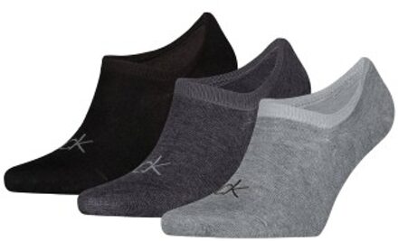 Calvin Klein 3 stuks Footie Men Socks High Cut Zwart,Grijs,Wit,Blauw - Maat 39/42,Maat 43/46