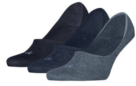 Calvin Klein 3 stuks Footie Socks For Men Beige,Zwart,Grijs,Wit,Blauw - Maat 39/42,Maat 43/46