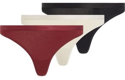 Calvin Klein 3 stuks Holiday Modern Logo Thong Versch.kleure/Patroon - Medium,Large,X-Large
