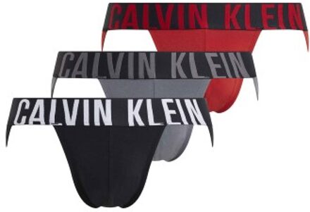 Calvin Klein 3 stuks Intense Power Cotton Jock Strap * Actie * Versch.kleure/Patroon - Medium,Large,X-Large