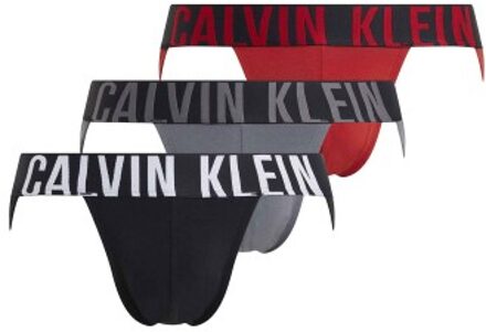 Calvin Klein 3 stuks Intense Power Cotton Jock Strap * Actie * Versch.kleure/Patroon - X-Large