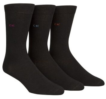 Calvin Klein 3 stuks Maddox Flat Knit Socks Gift Box * Actie * Zwart,Blauw,Versch.kleure/Patroon,Rood - Maat 40/46