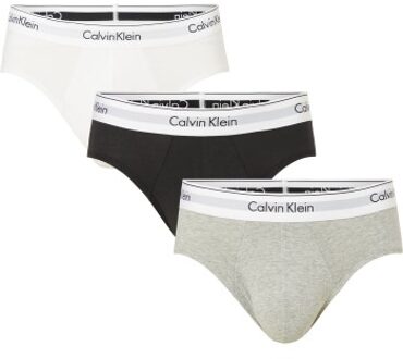 Calvin Klein 3 stuks Modern Cotton Stretch Hip Brief * Actie * Zwart,Versch.kleure/Patroon,Wit,Grijs - Small,Medium,Large,X-Large