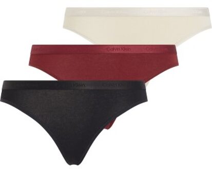 Calvin Klein 3 stuks Modern Logo Holiday Bikini Versch.kleure/Patroon - Medium,Large,X-Large