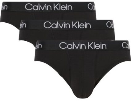 Calvin Klein 3 stuks Modern Structure Recycled Hip Brief Zwart,Versch.kleure/Patroon,Wit - Small,XX-Large