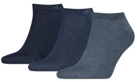 Calvin Klein 3 stuks Sneaker Socks For Men Zwart,Grijs,Versch.kleure/Patroon,Wit,Blauw - Maat 39/42,Maat 43/46