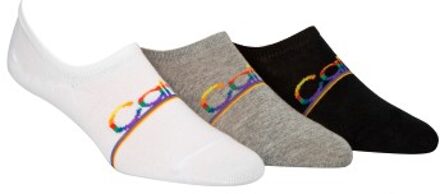 Calvin Klein 3 stuks Toby Pride Sneaker Liner Socks * Actie * Versch.kleure/Patroon - Maat 40/46