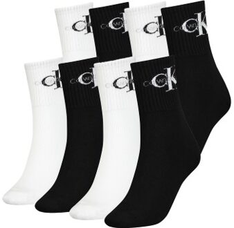 Calvin Klein 4 stuks Monogram Socks Gift Box * Actie * Roze,Versch.kleure/Patroon,Wit,Zwart - One Size