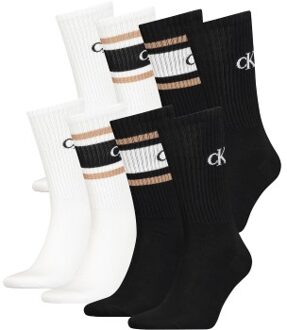 Calvin Klein 4 stuks Sport Logo Socks Gift Box * Actie * Zwart,Versch.kleure/Patroon,Wit - One Size