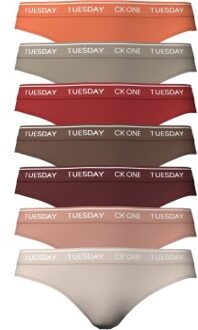 Calvin Klein 7 stuks CK One Thong Multi Versch.kleure/Patroon - Small