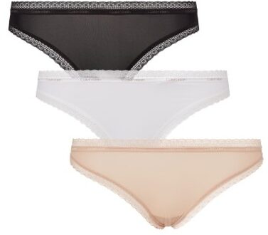 Calvin Klein 9 stuks Bottoms Up Refresh Thongs * Actie * Versch.kleure/Patroon,Roze,Blauw - X-Small,Small,Medium,Large,X-Large