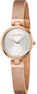 Calvin Klein Authentiek Horloge - Elegant Zilveren Quartz Horloge Calvin Klein , Yellow , Dames - ONE Size