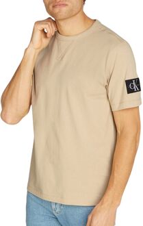 Calvin Klein Badge Regular Shirt Heren beige - L