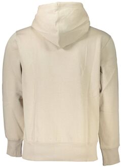 Calvin Klein Beige Fleece-gevoerde Hoodie - Tijdloos Comfort Calvin Klein , Beige , Heren - 2Xl,Xl,L,M,S