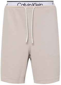 Calvin Klein Beige Sport Shorts voor Mannen Calvin Klein , Beige , Heren - L,M,S