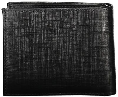 Calvin Klein Bifold Portemonnee Textuurleer Zwart - One Size