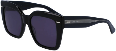 Calvin Klein Black/Grey Blue Sunglasses Calvin Klein , Multicolor , Dames - 54 MM