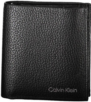 Calvin Klein Black Leather Wallet Calvin Klein , Zwart , Heren - ONE Size