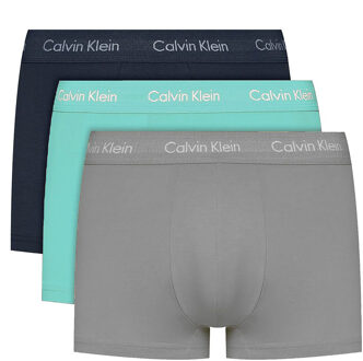 Calvin Klein Boxershorts 3-pack trunk blauw-grijs Multi - L
