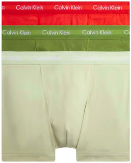 Calvin Klein Boxershorts 3-pack trunk Groen - S