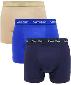 Calvin Klein Boxershorts blauw-beige 3-pack - S