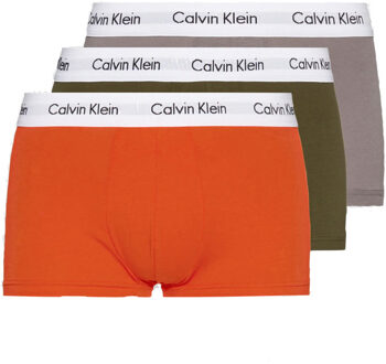 Calvin Klein boxershorts low rise 3-pack oranje-groen-grjis - XL