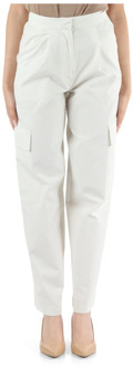 Calvin Klein Cargo broek met gekreukeld effect Calvin Klein , White , Dames - M,S,Xs,2Xs