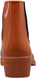 Calvin Klein Carol Rubber Womens Oranje Wellington Laarzen - EU 38 / UK 5