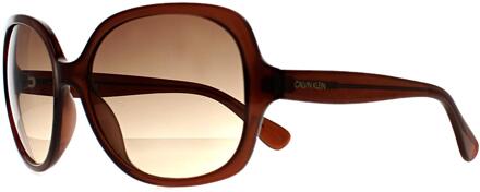 Calvin Klein Cat Eye Dames Kristal Bruin Gradiënt CK19538S - maat