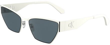 Calvin Klein Cateye Zonnebril Witte Montuur - One Size