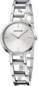 Calvin Klein Cheers Watch - Zilveren Wijzerplaat, 32mm Roestvrijstalen Kast Calvin Klein , Gray , Dames - ONE Size