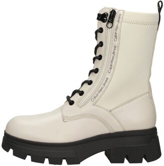 Calvin Klein Chunky Combat Laceup Zip Gebroken wit - 38