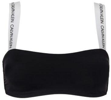 Calvin Klein CK Logo Bandeu Top Geel,Zwart - Small