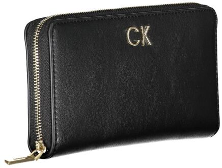 Calvin Klein Ck Monogram Ritssluiting Wallet K50k504866 Zwart