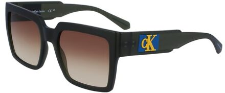Calvin Klein Ck19516s Vierkante Zonnebril Donkergroen Zwart