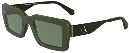 Calvin Klein Ck19519s Overmaatse Vierkante Zonnebril Donkergroen